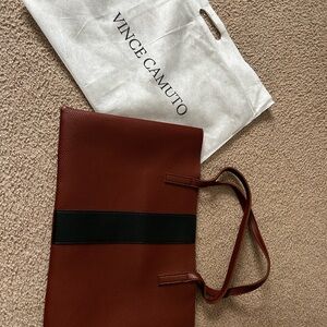 Vince Camuto Brown and Black Tote
